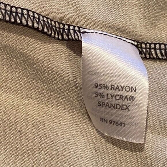 J Jill Color Block Long Sleeve Tunic Cream Brown Mocha Size L Stretch - Picture 6 of 9